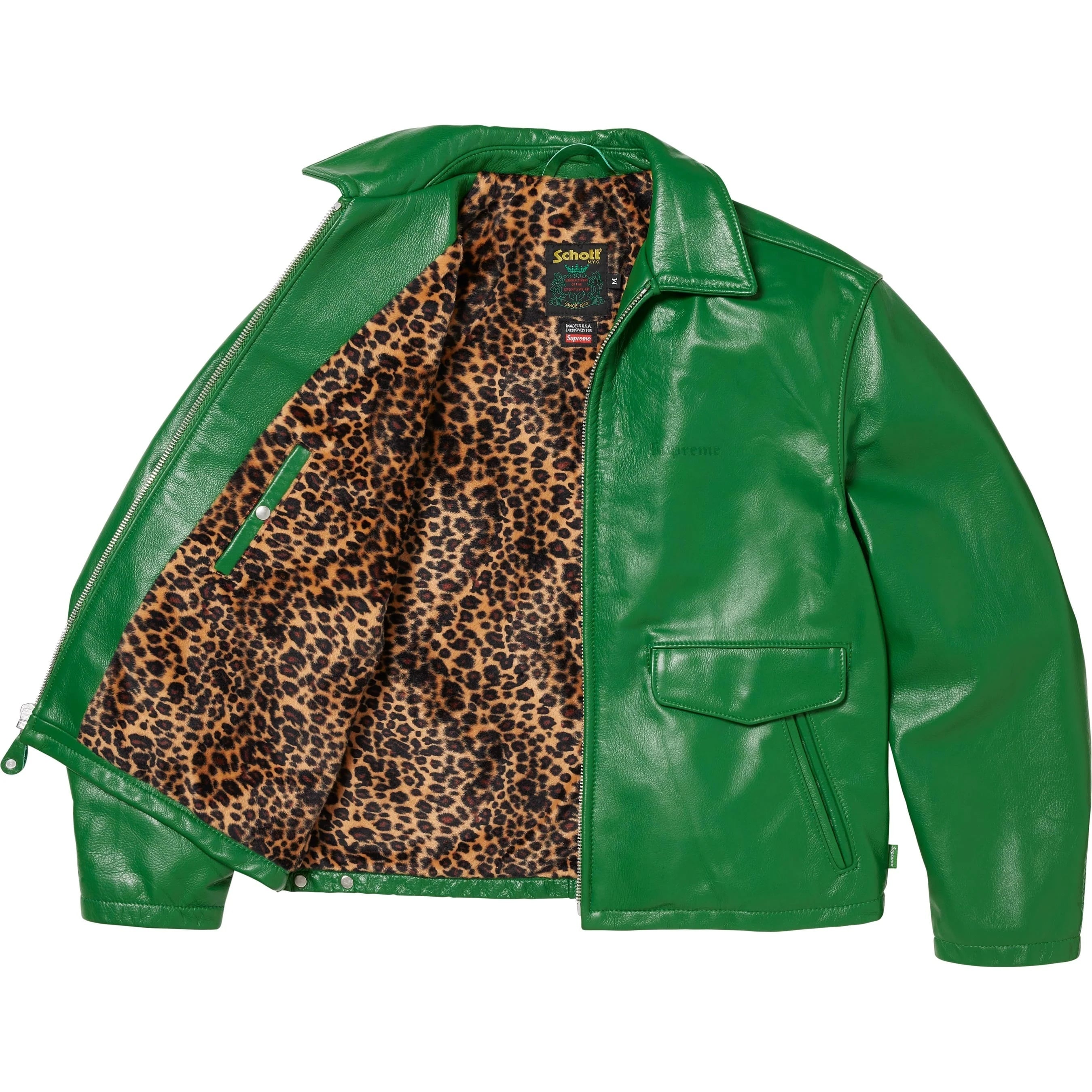 Supreme®/Schott® Leather Racer Jacket view 15